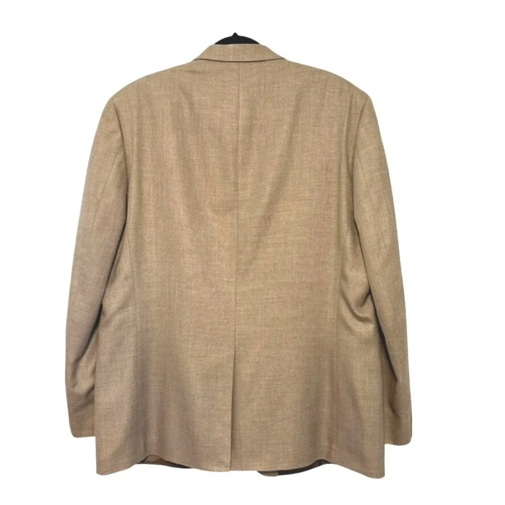 Lauren Ralph Lauren 46L Blazer Tan Linen Blend UltraFlex Sport Coat Jacket